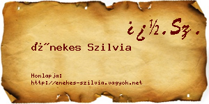 Énekes Szilvia névjegykártya